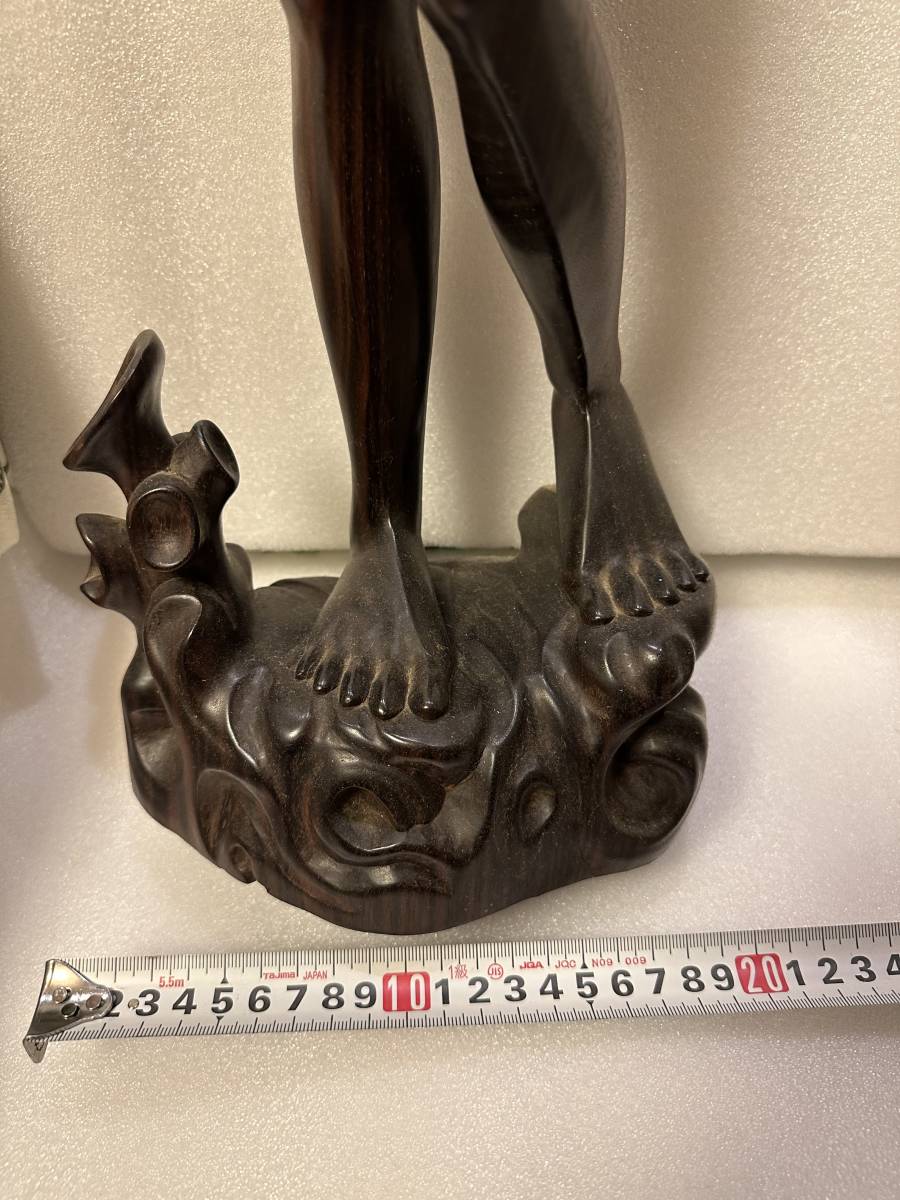 バリ バリアート インドネシア バリ島 細密彫刻 女神像 木彫 置物 黒檀