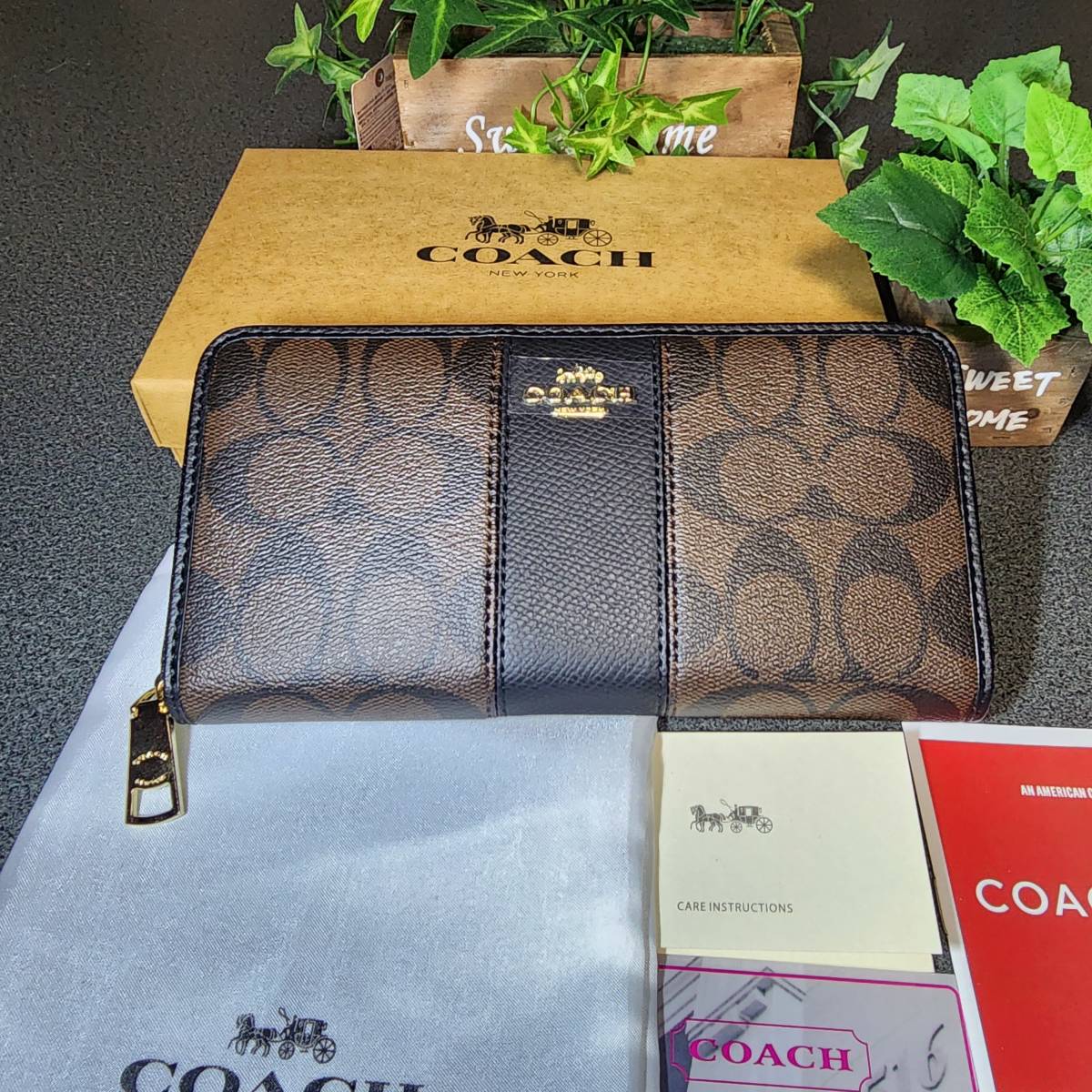 新品・未使用】COACH/コーチ 長財布 F54630 ラグジュアリー シグネ  