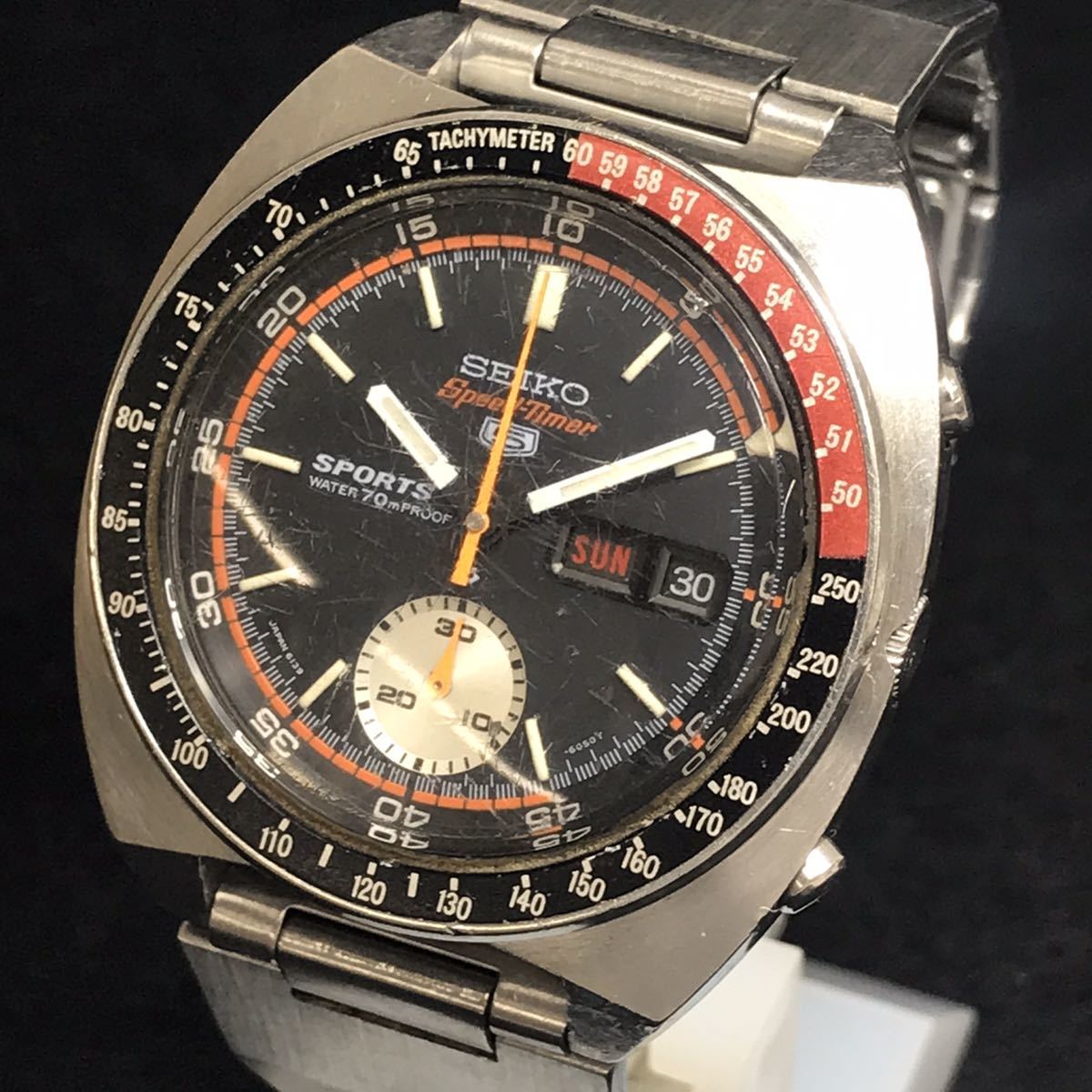 希少 セイコー スピードタイマー 6139-6030 Notch Case 時計