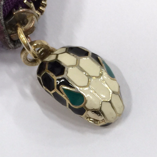 ブルガリ パッチワークデザイン ラウンドファスナー レザー 長財布 パープル BVLGARI 美品　BVLGARI　ブルガリ　長財布　レザー　サークル　クリップ　SV金具