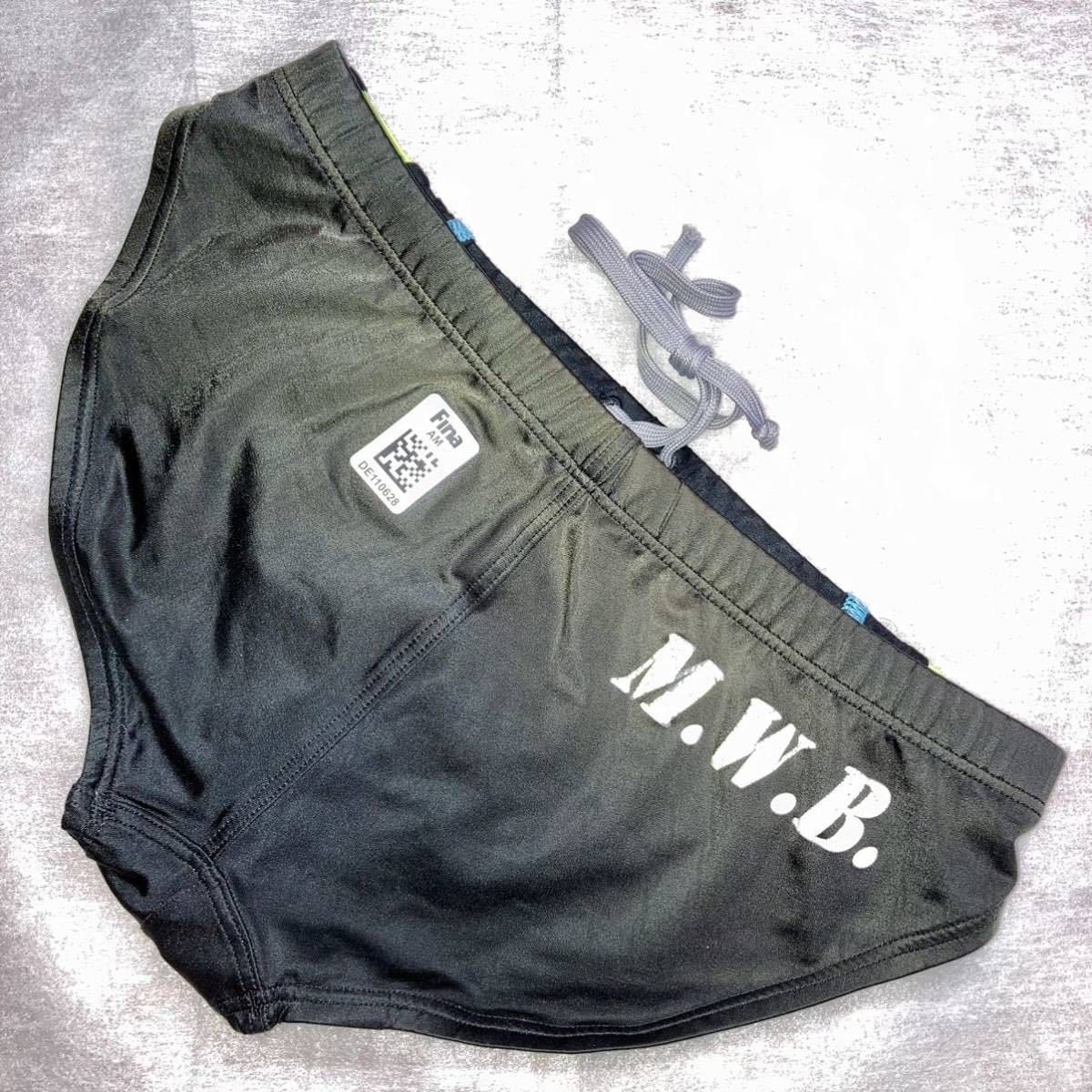 高校男子水泳部 選手用 競泳水着 Mサイズ Arn 7033m Xパイソン リミック Vパン 競パン ブーメラン Arena 舞岡ウォーター 