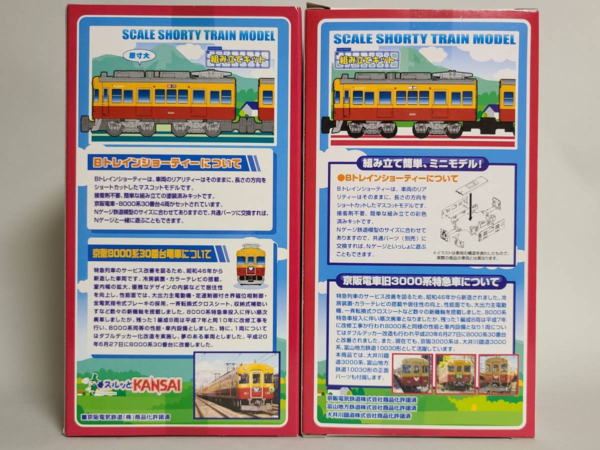 人気SALE，得価 [2101]　Bトレインショーティー　京阪電車　８０００系　他　　４箱セット　（送料無料！）