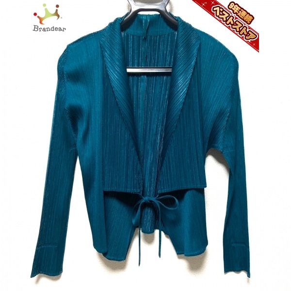 プリーツプリーズ PLEATS PLEASE カーディガン サイズ3 L - ブルー  