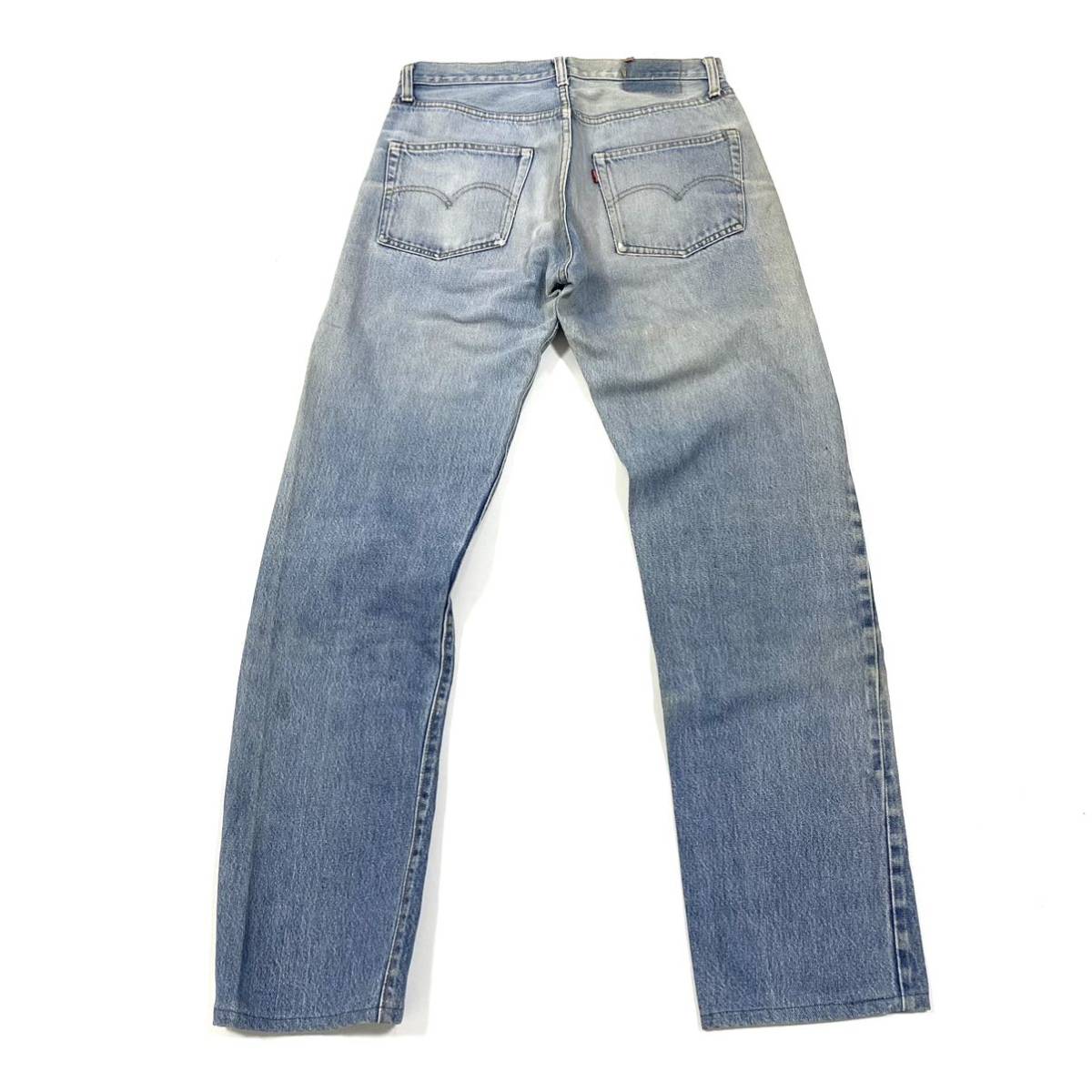 66後期 USA製 80's古着 Levi's/リーバイス 赤ミミ セルビッチデニム W33 ブルーデニム 