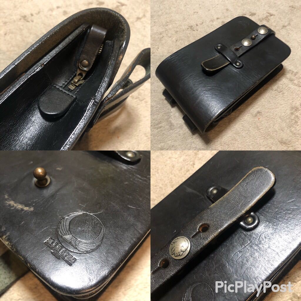 カドヤ(KADOYA)M.I.R SPEC 本革バッグ ウエストポーチ 中古 KADOYA カドヤ 絶版 M I R SPEC シングルケース大 トコ処理済 激レア