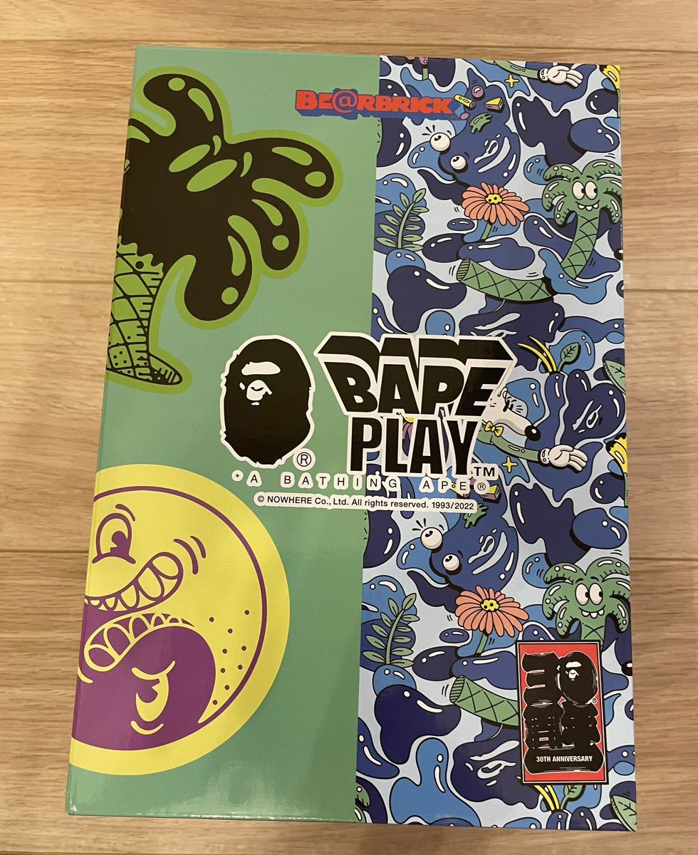 ベアブリック　Steven Harrington BAPE PLAY A BATHING APE(R) BABY MILO BE@RBRICK ※400% のみ　SHARK BLUE ブルー　青　マイロ　エイプ