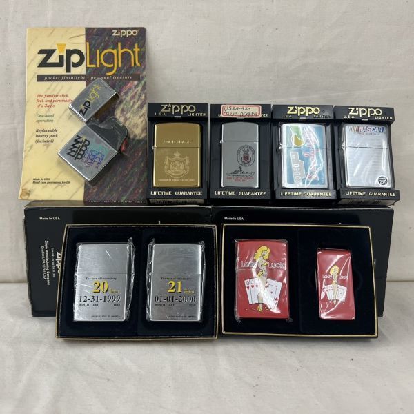 J212-H11-945▲ ZIPPO ジッポ 7個セット アンティーク コレクション 雑貨 喫煙グッズ ライター 未開封