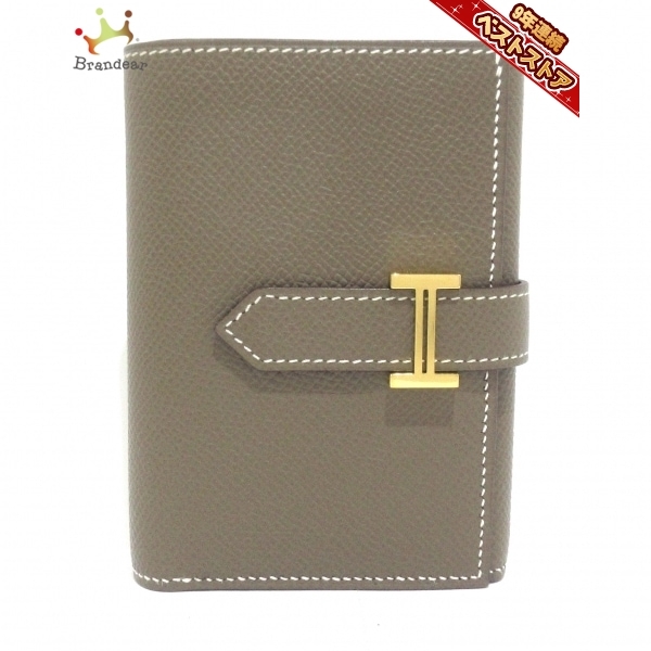 【品質保証，定番人気】 エルメス HERMES 3つ折り財布 ベアンコンビネ ヴォーエプソン エトゥープ ゴールド金具 Y 財布(女性用財布)｜売買されたオークション情報、yahooの商品情報をアーカイブ公開 - オークファン 服飾小物