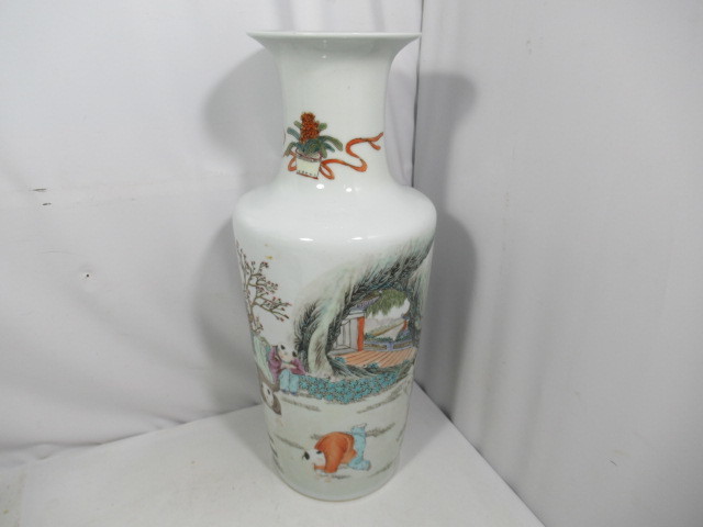 花瓶/花器/フラワーベース/インテリア/置物/中国/陶器製/高さ43cm×直径