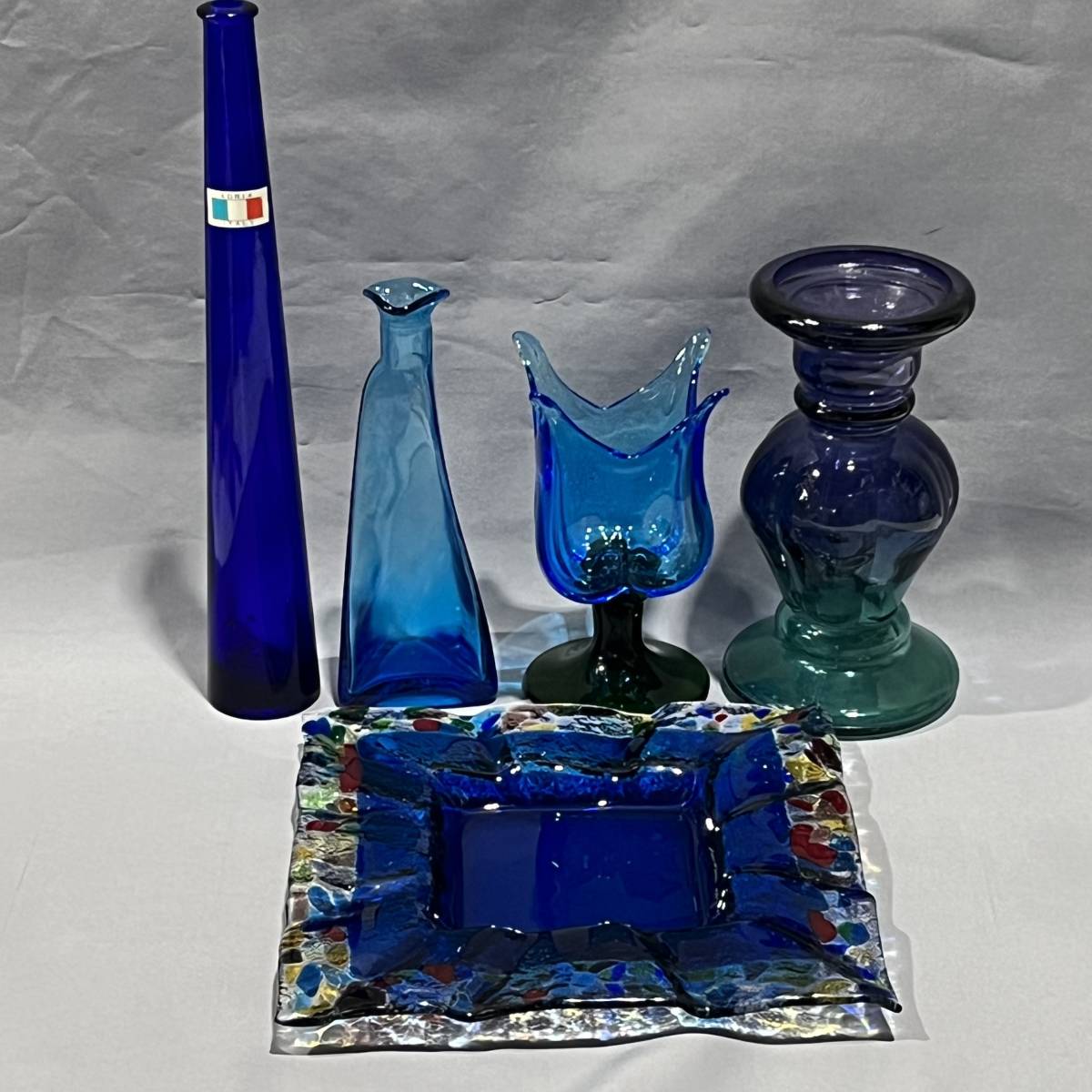 中古品】花瓶 花器 フラワーベース 硝子の器まとめ ガラス インテリア