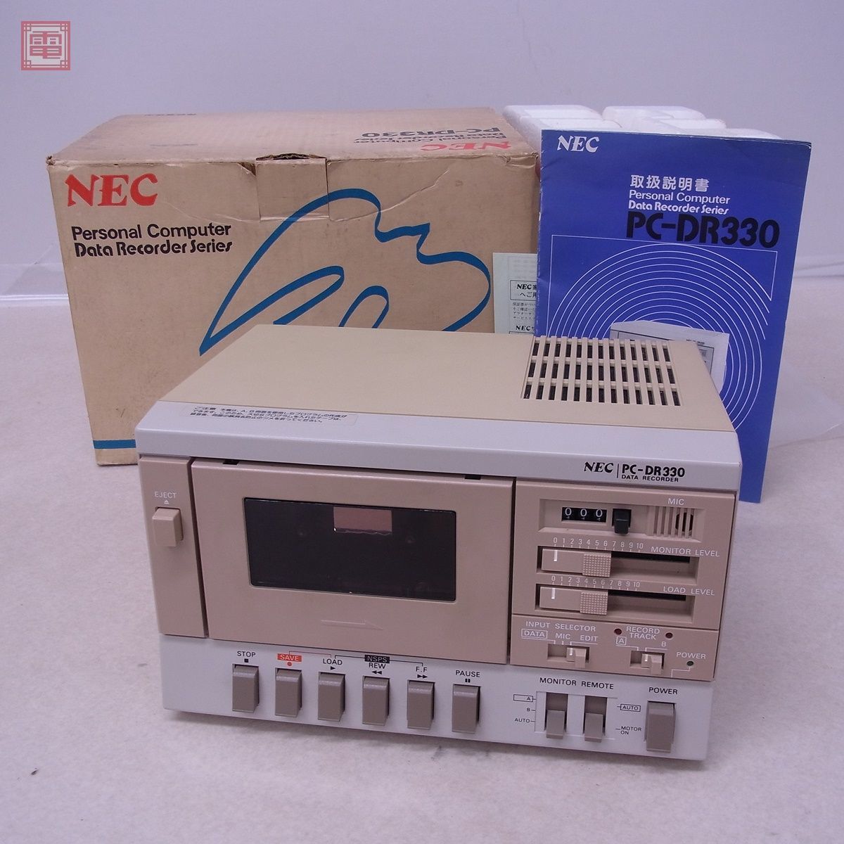 メンテナンス済み NECデータレコーダ PC-DR330 PC-6001，PC-8001，MSX 