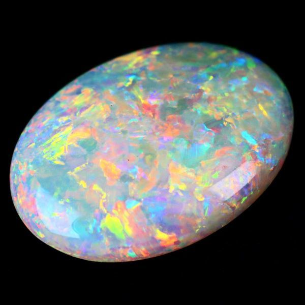 5.870ct 天然ホワイトオパール オーストラリア 最高品質 遊色抜群 〔Australia White opal jewelry natural ナチュラル loose ルース〕