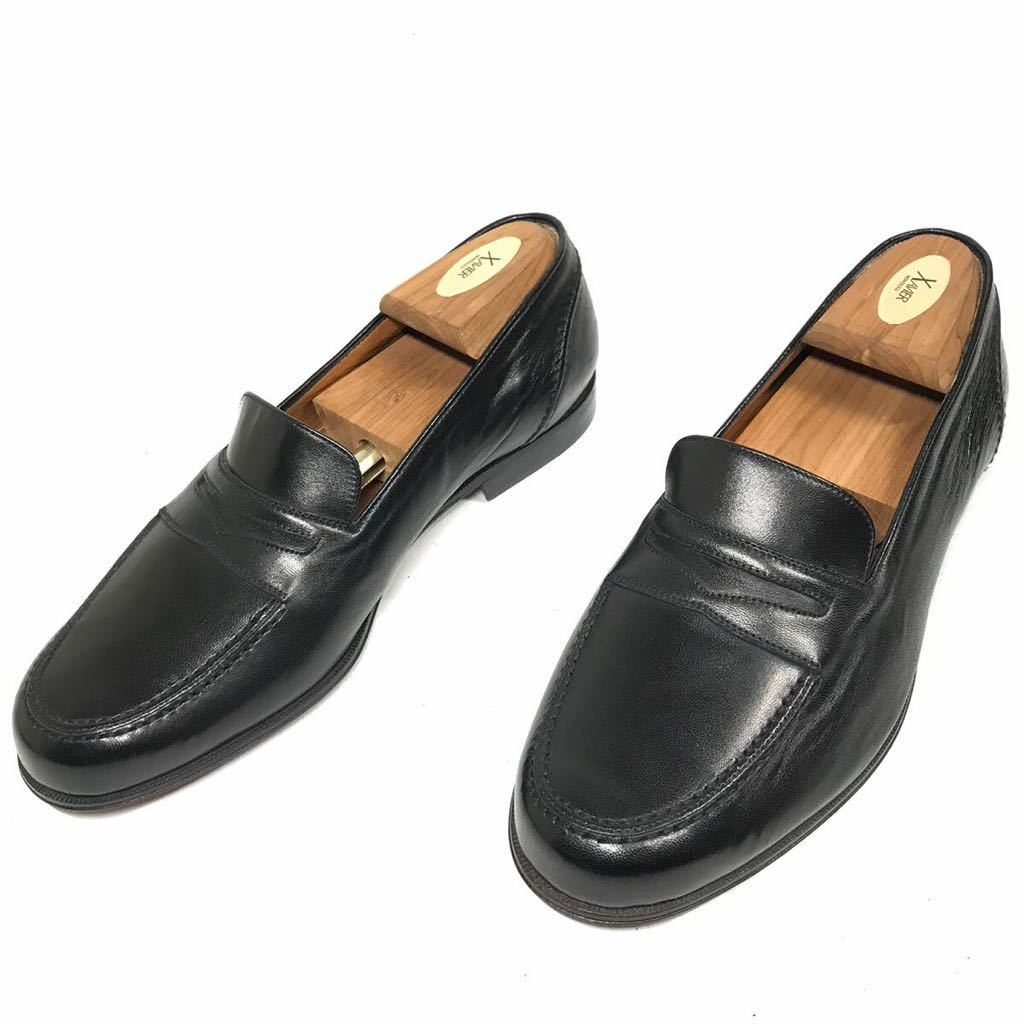 未使用品【フェラガモ】本物 Ferragamo 靴 26cm 黒 コインローファー