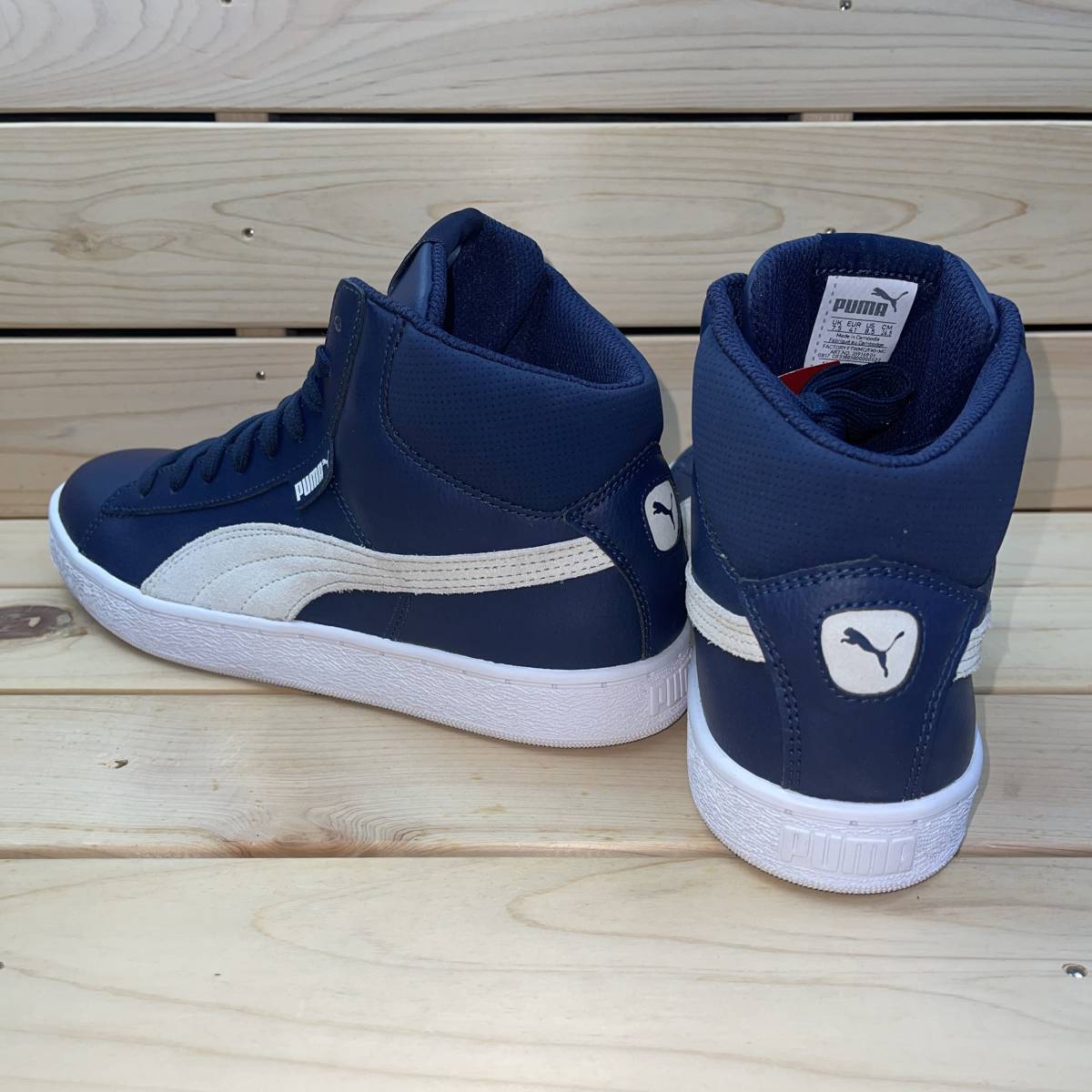 プーマ 27cm PUMA 1948 MID L ネイビー ホワイト メンズ ミッドカット 