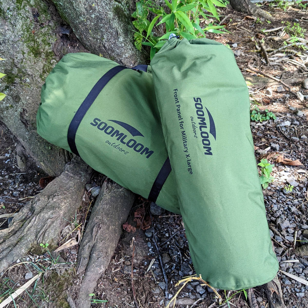 パップテントSOOMLOOM Military X-large ＋フロントパネル SOOMLOOM X-large フロントパネルセット パップテントSOOMLOOM