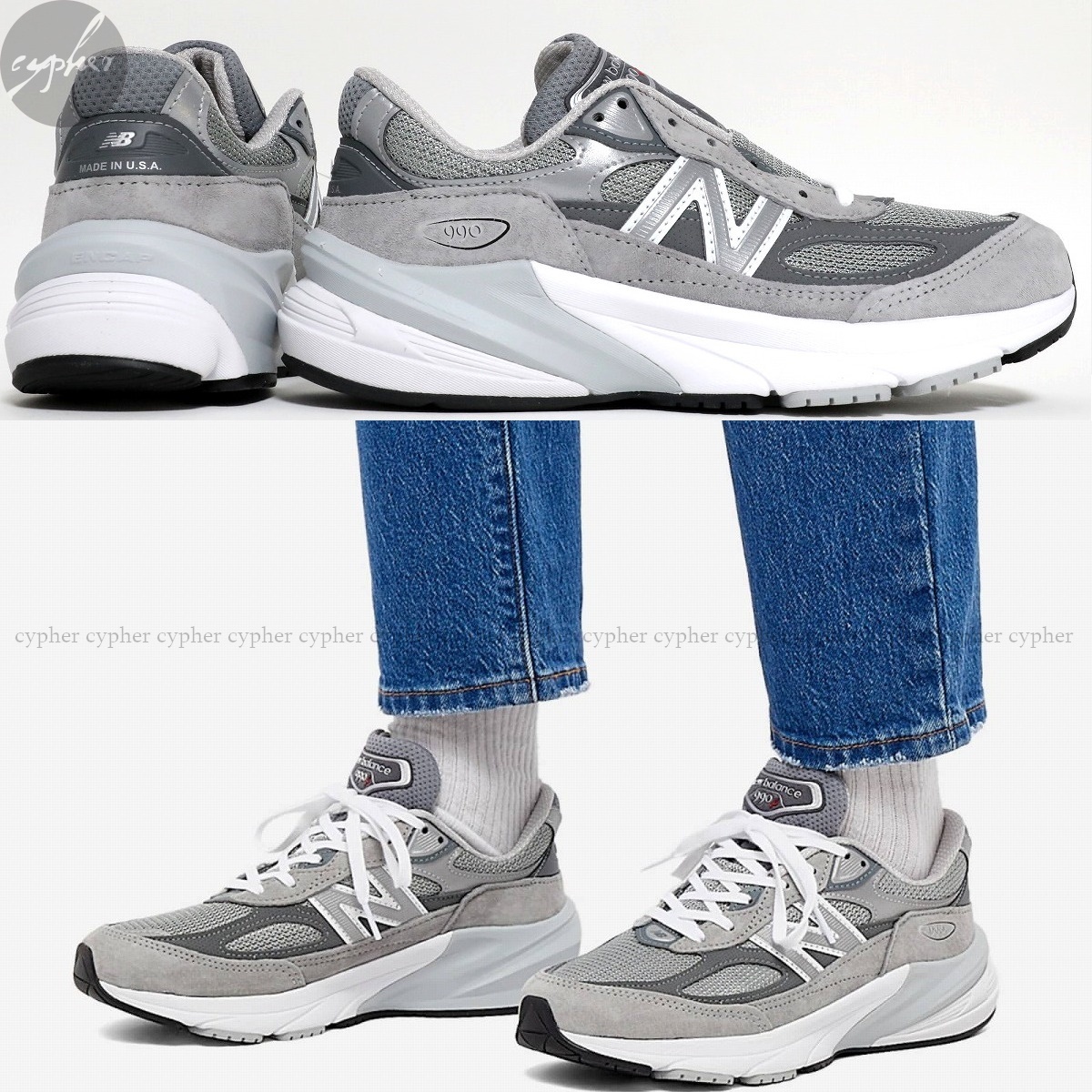 US7 24cm USA製 NEW BALANCE W990GL6 グレー ニューバランス 