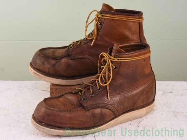 W564◆USA製【レッドウィング RED WING】ビンテージ アイリッシュセッター（ワークブーツ） 良い味 茶 ブラウン メンズ 27.5m