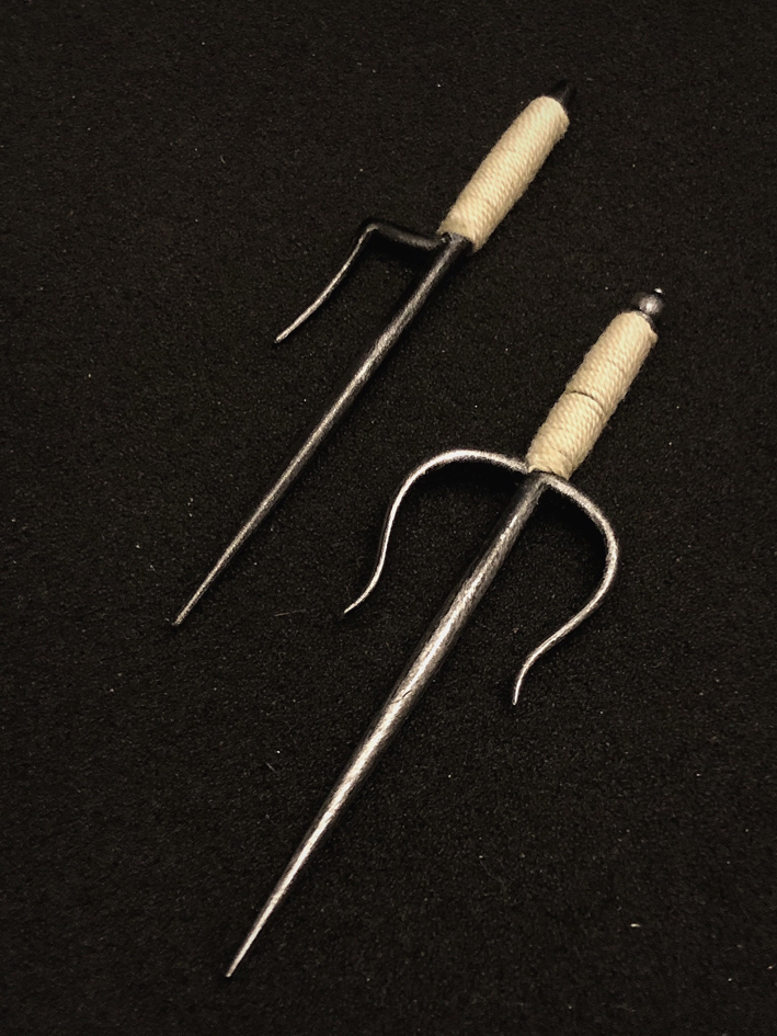 送料120円 1/6 サイ&十手 三叉短剣 武器 検 DAMTOYS easy&simple DID