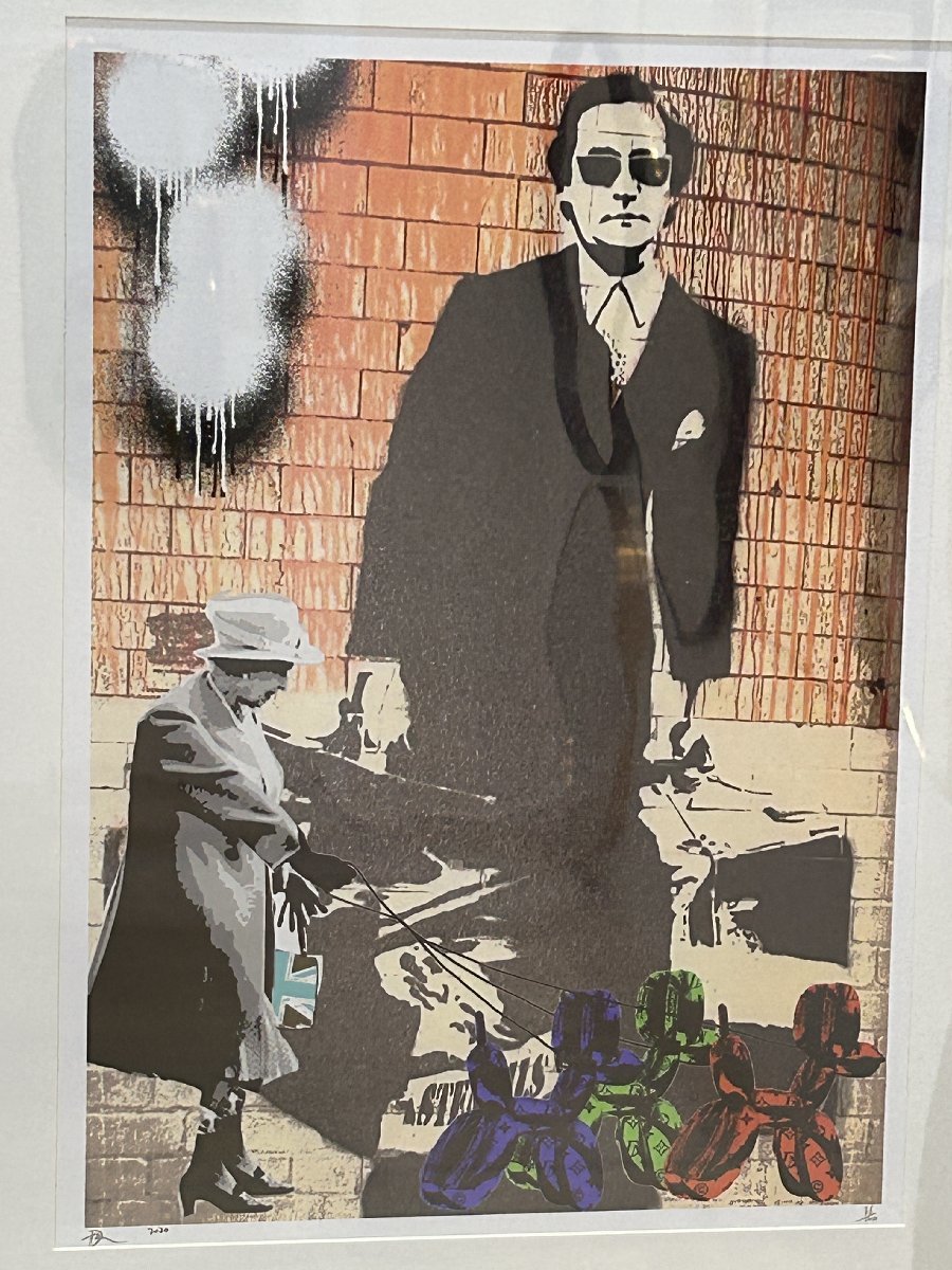 DEATH NYC 額付き 世界限定100枚 アートポスタ Blek Le Rat Stencil