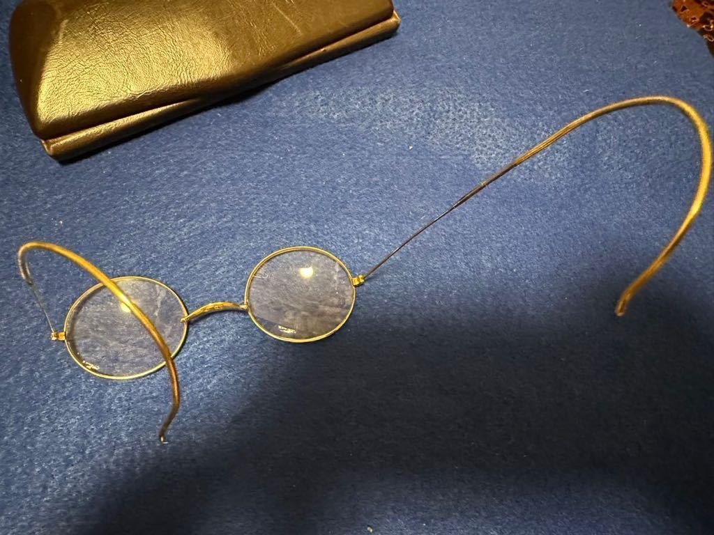 金属製オーバルレンズ老眼鏡 薫り K18刻印