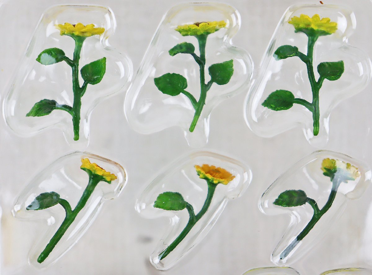 S◎中古品◎食玩『Petit Flower ピュアフラワー 4.サマー・フラワー ひまわり(色違い)』 リーメント/RE-MENT 発売終了品 ※箱欠品