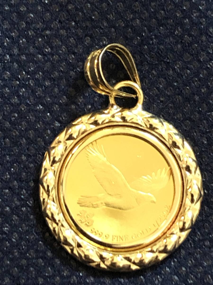 24金/18金】インディアン・コンドルコインペンダント ・ネックレス