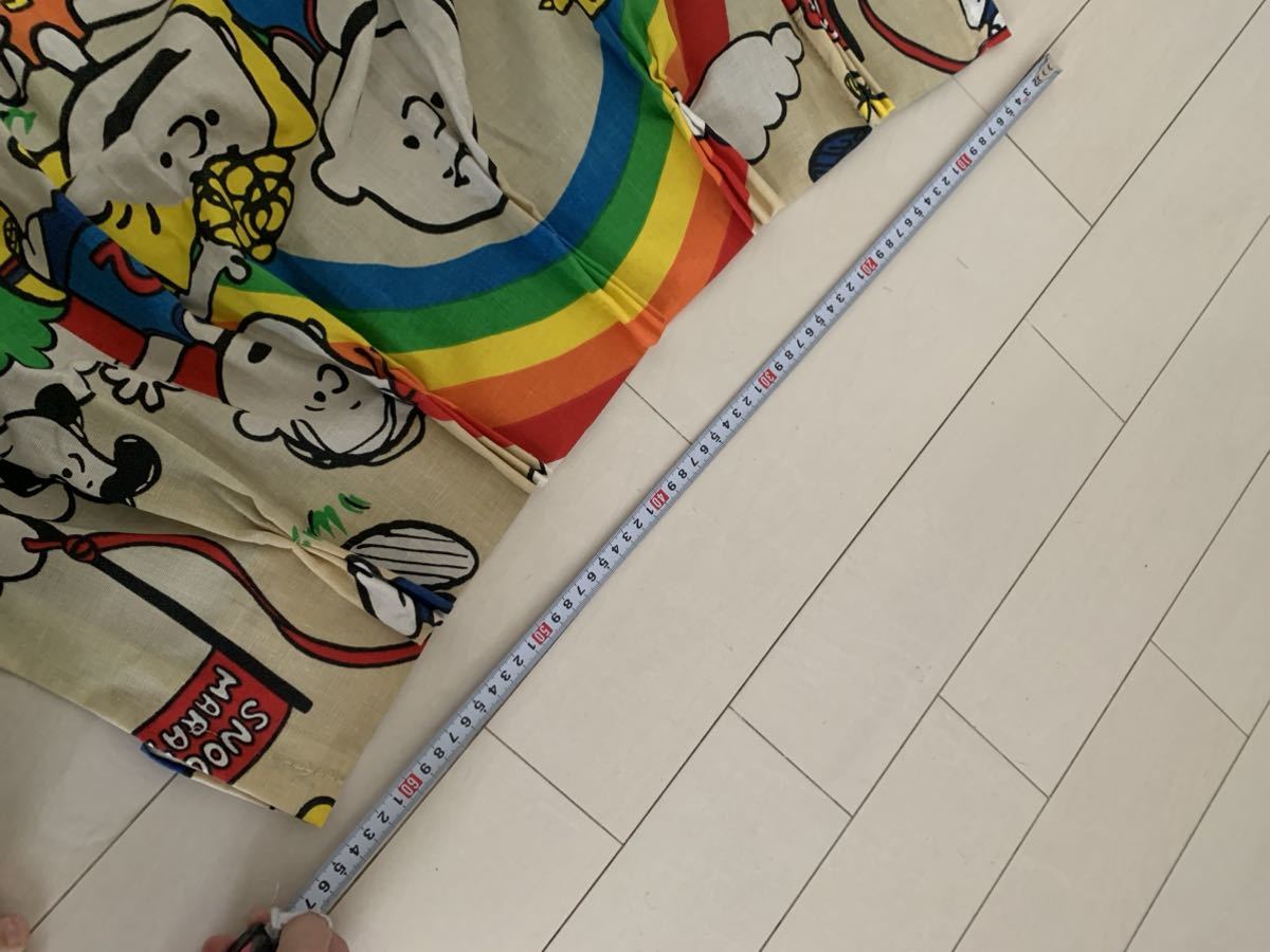 SNOOPY スヌーピー - カーテン 生地 ビンテージ ファブリック USA