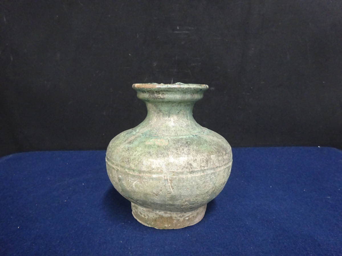 【定番，お得】 中国美術 T13 唐物 古玩 緑釉銀化壺 箱付き(施釉陶)｜売買されたオークション情報、yahooの商品情報をアーカイブ公開 - オークファン 骨董陶磁器一般