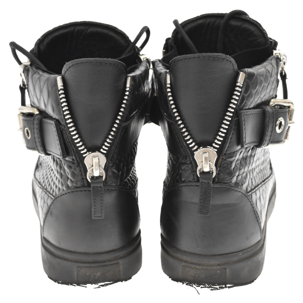 GIUSEPPE ZANOTTI ジュゼッペ ザノッティ チェーン装飾クロコ型押し