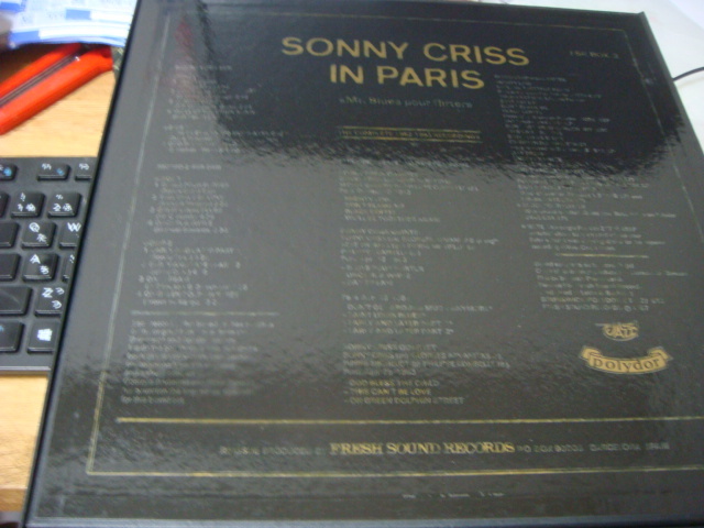 SONNY CRISS IN PARIS COMPLETE 1962-1963 2LP BOX 写真満載の 解説