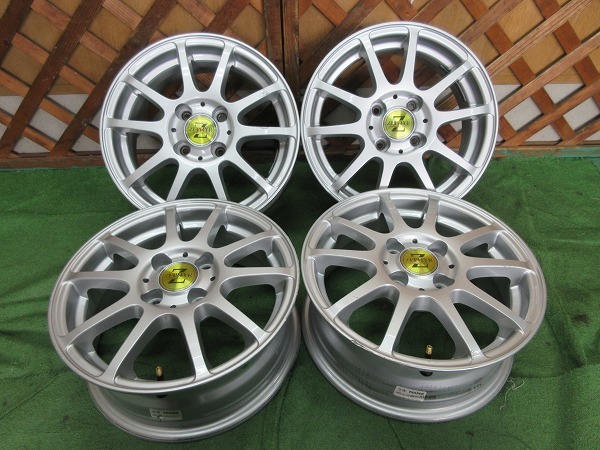 【H44】ZEPHYR アルミホイール 4本!! 5.5J +38 PCD100-4H