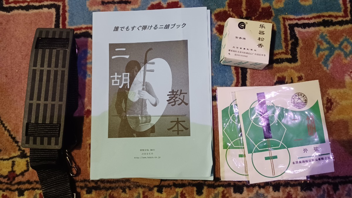 饒陽北方民族楽器公司 二胡 蛇皮 金属製糸巻き使用 セミハードケース