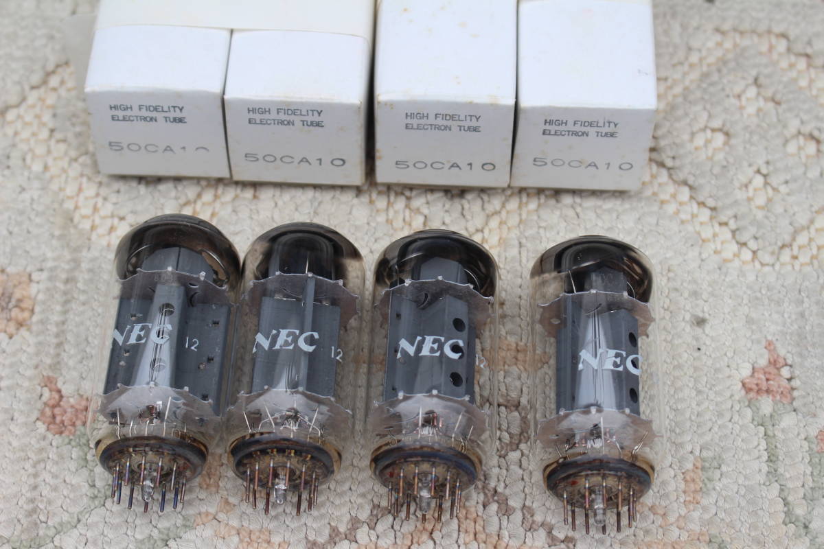 NEC、50C-A10，50CA10真空管4本。 NEC 真空管 50CA10 精密測定済 中古