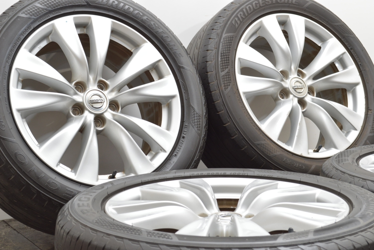 ニッサン Y51 フーガ 純正 18in 8J +43 PCD114.3 ブリヂストン レグノ 
