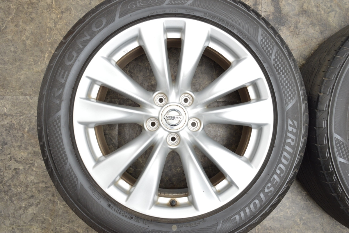 ニッサン Y51 フーガ 純正 18in 8J +43 PCD114.3 ブリヂストン レグノ 