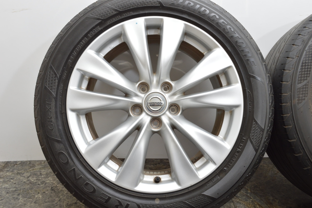 ニッサン Y51 フーガ 純正 18in 8J +43 PCD114.3 ブリヂストン レグノ 