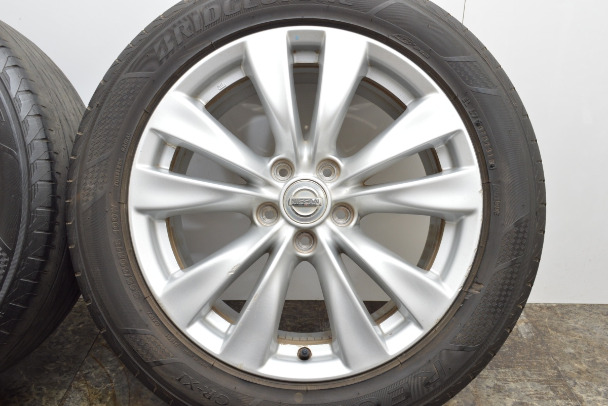 ニッサン Y51 フーガ 純正 18in 8J +43 PCD114.3 ブリヂストン レグノ 