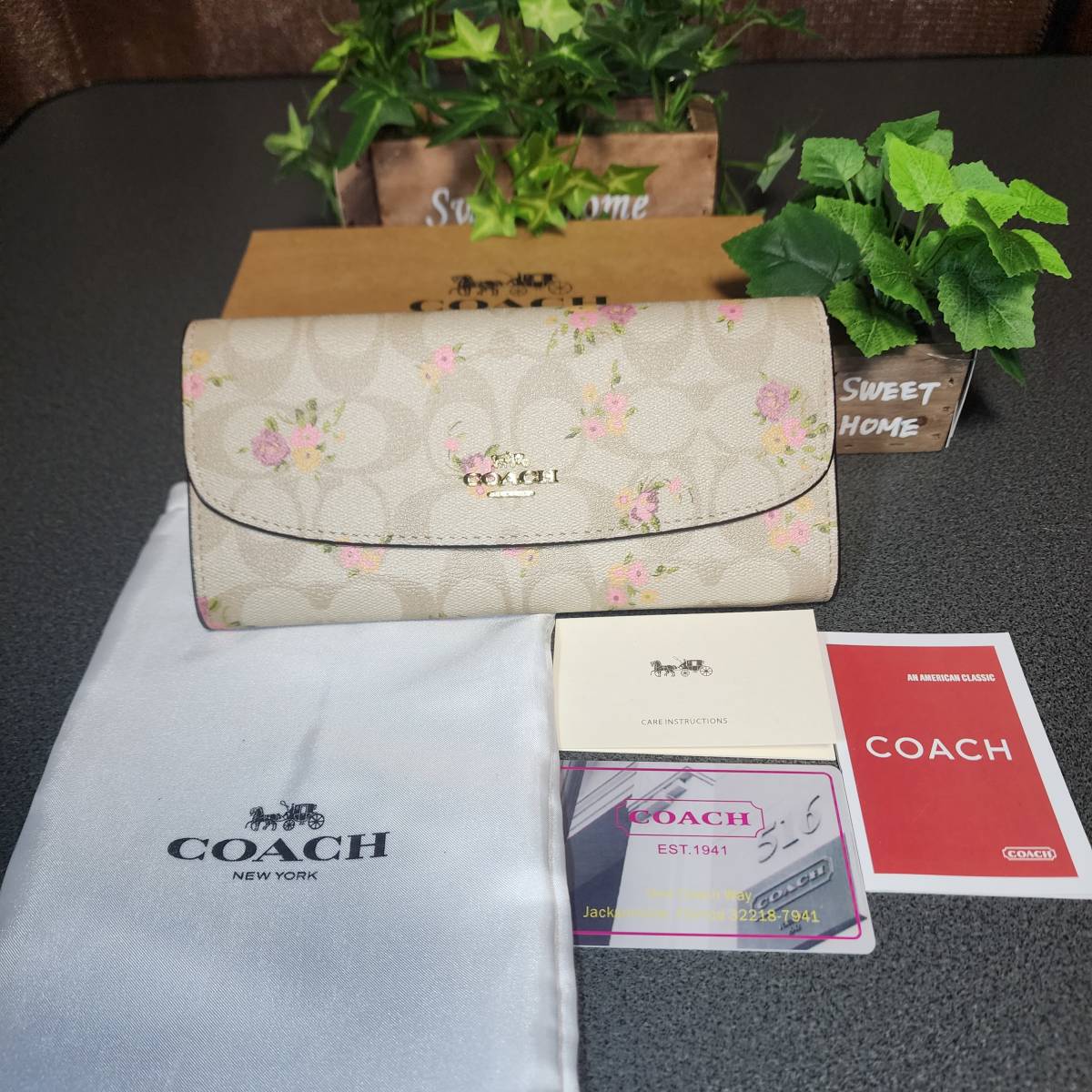 新品・未使用】COACH/コーチ 長財布 F31779 花柄 フローラルプリント 