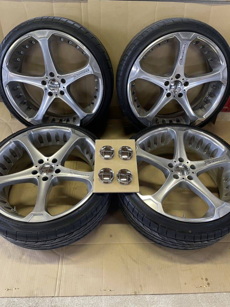 【再塗装 研磨向け】20インチ ジオバンナ ダラー5 コンケイブ 逆ゾリ PCD 114.3 リム幅 8.5 インセット 38 おまけ 希少センターキャップ4個