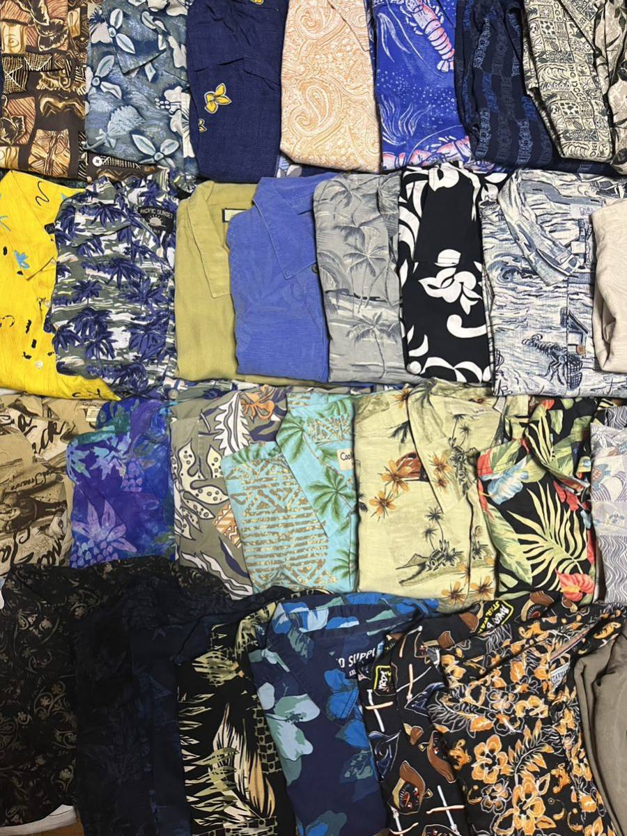 アロハシャツ 50枚 まとめ売り アロハシャツ ハワイアンシャツ 半袖 シャツ トップス 羽織り 大きいサイズ 未 総柄 大量 卸売