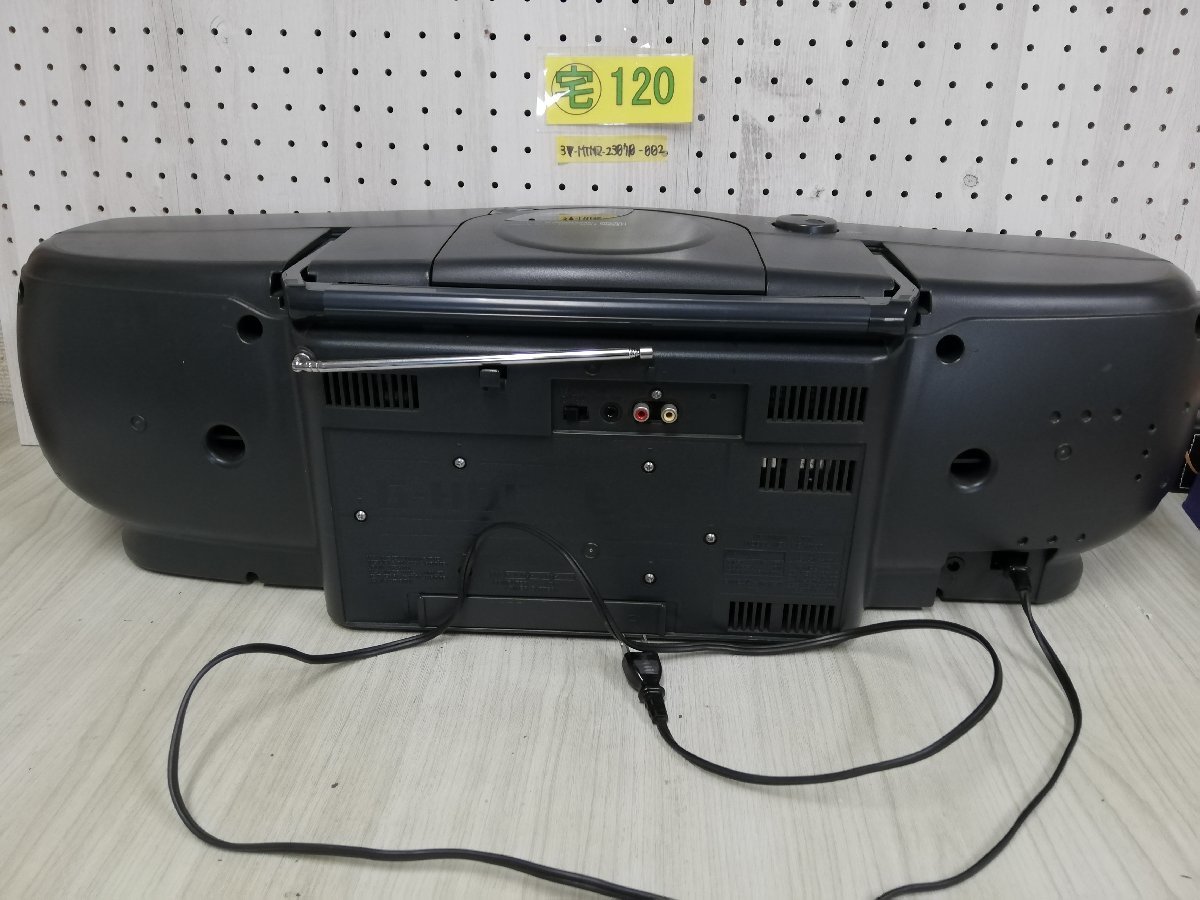 1- ビクター CDラジカセ ダブルカセット リモコン欠 バブルラジカセ RC