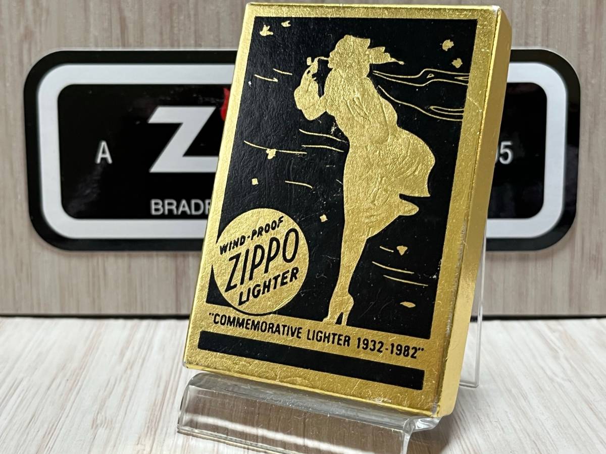 貴重】ZIPPO 'Windy Girl' 1982年 50周年記念 ウィンディガール 真鍮