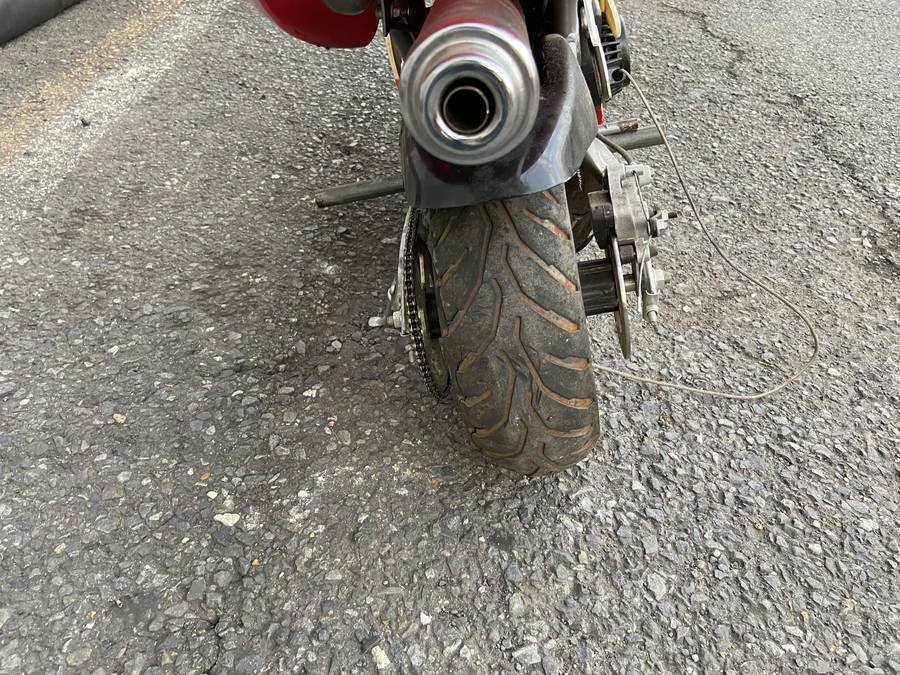 ポケバイ 部品どり ポンコツ ポケットバイク□ジャンク品 (赤)(車体
