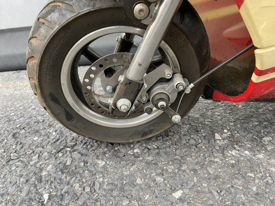 ポケバイ 部品どり ポンコツ ポケットバイク□ジャンク品 (赤)(車体