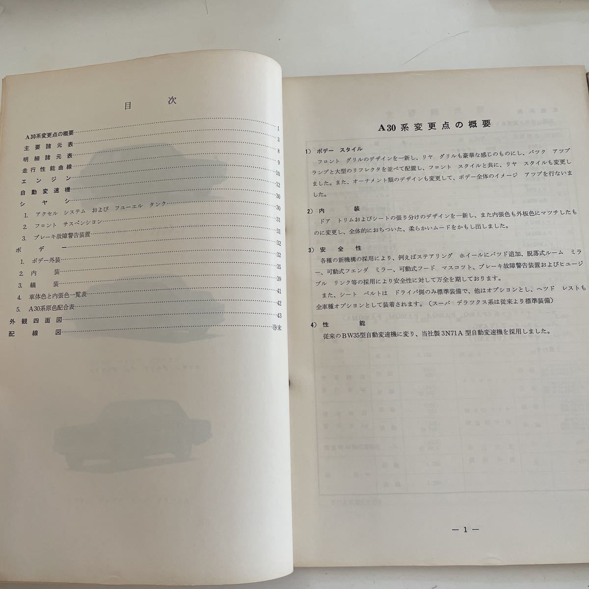 A30 NISSAN グロリア A30型系 （三代目、通称：タテグロ、1967年-1971 