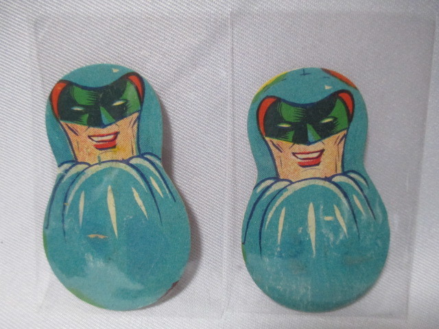 【米国ヒーロー】バットマンめんこセット ④ 2枚セット！ 正義の人 「 バットマン 」だるま型メンコ 面子