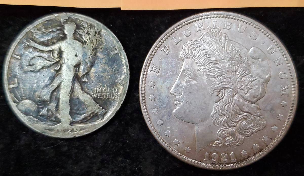 ○アメリカ銀貨 1921年アメリカ/モルガンダラー 1ドル/MORGAN/コイン 