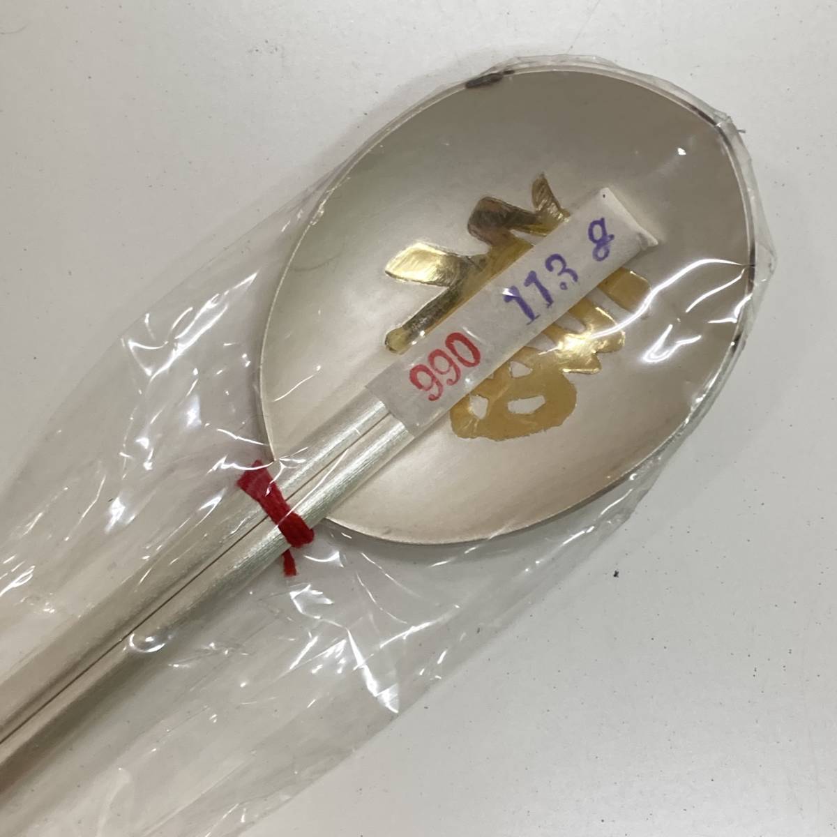 韓国製 銀990刻印有 表記合計226g スプーン 箸/ペア セット 寿 福 