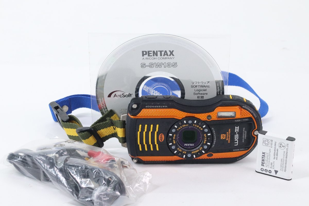 PENTAX ペンタックス WG-3 防水 コンパクト デジタルカメラ オレンジ 