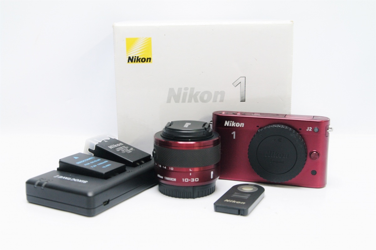 1* Nikon ニコン Nikon1 ミラーレス J2 レッド 本体 10-30 3.5-5.6 
